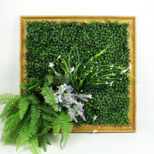 Designer home decor indoor frame green wall with foliage
